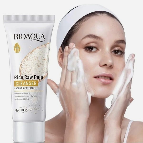 BIOAQUA Rice Raw Pulp Skin Whitening Product – Facial Cleanser (100g)