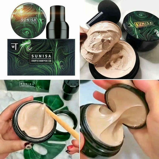 Best Foundation Sunisa 3-in-1 Air Cushion Foundation | Waterproof BB & CC Cream with Mushroom Head Applicatord