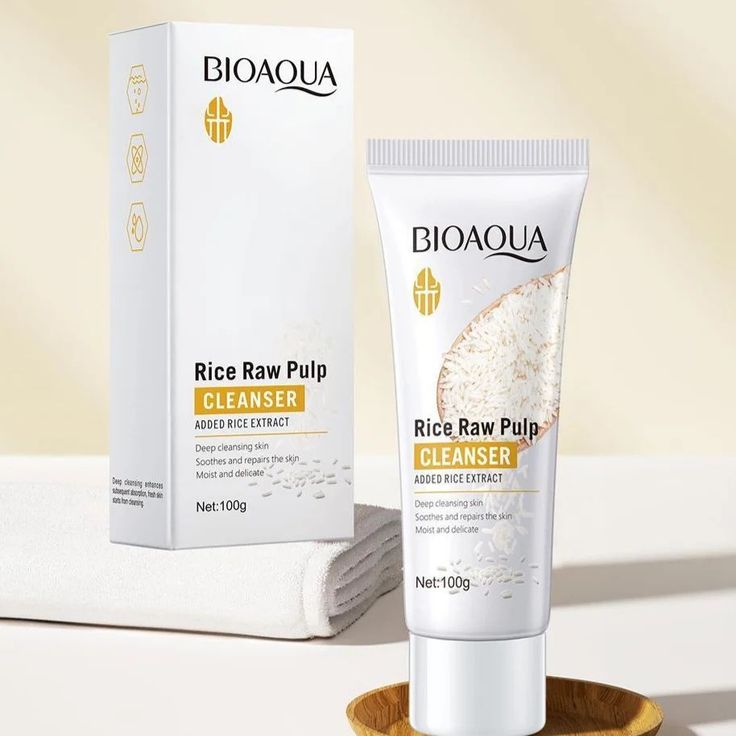 BIOAQUA Rice Raw Pulp Skin Whitening Product – Facial Cleanser (100g)