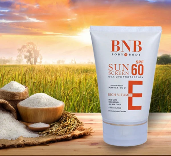 BNB Sunscreen SPF-60 | Enriched with Vitamin E | 120ml – Ultimate Sun Protection!