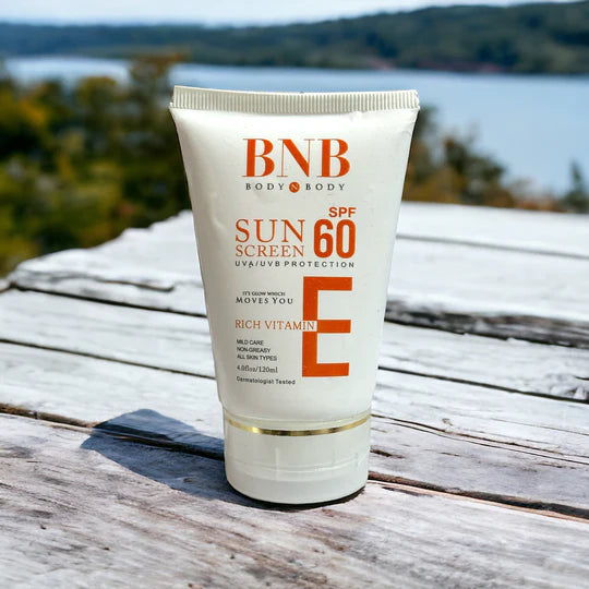 BNB Sunscreen SPF-60 | Enriched with Vitamin E | 120ml – Ultimate Sun Protection!